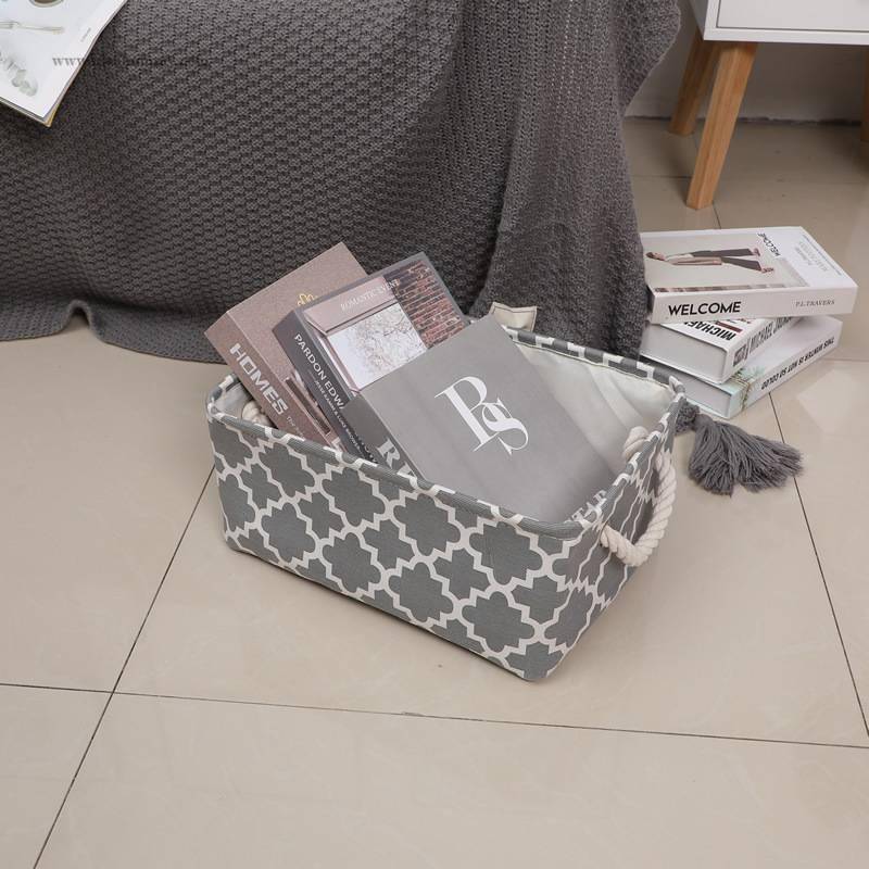 Eco-Friendly Canvas Fabric Storage Basket for Clothes