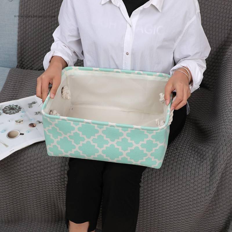 Eco-Friendly Canvas Fabric Storage Basket for Clothes