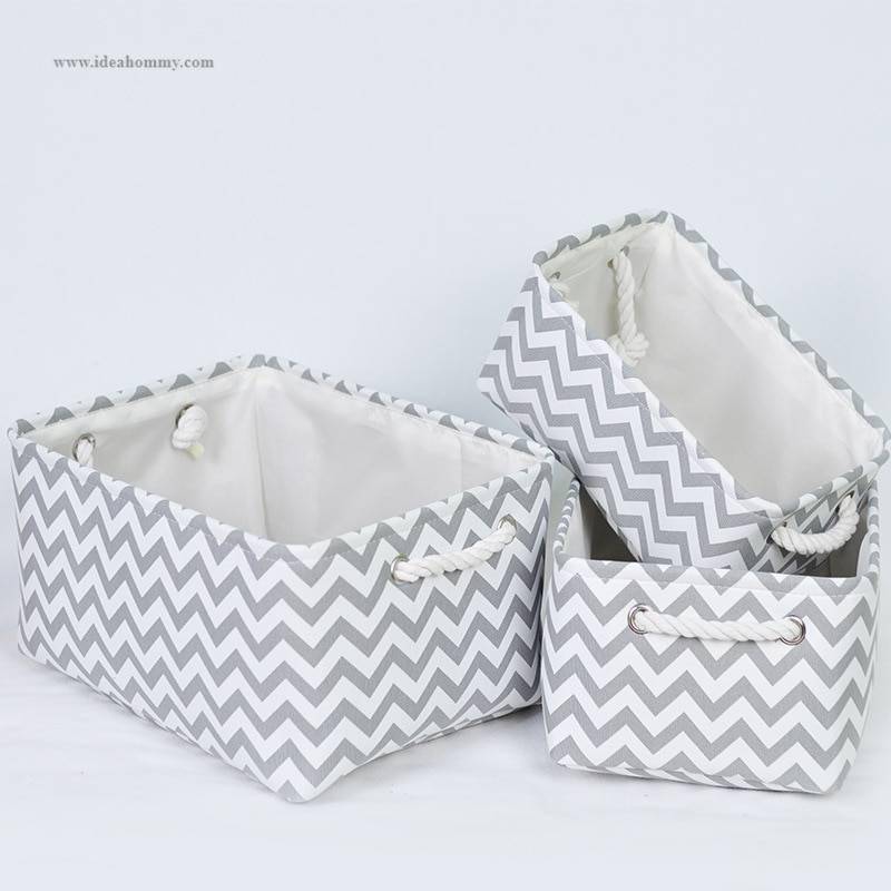 Eco-Friendly Canvas Fabric Storage Basket for Clothes