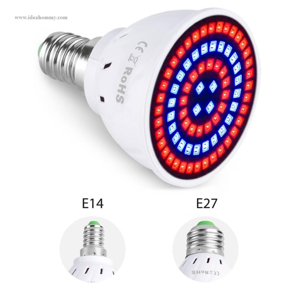 Hydroponic LED Grow Bulb with Different Base