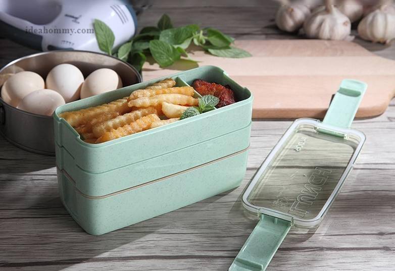 Portable 3 Layered Lunch Box