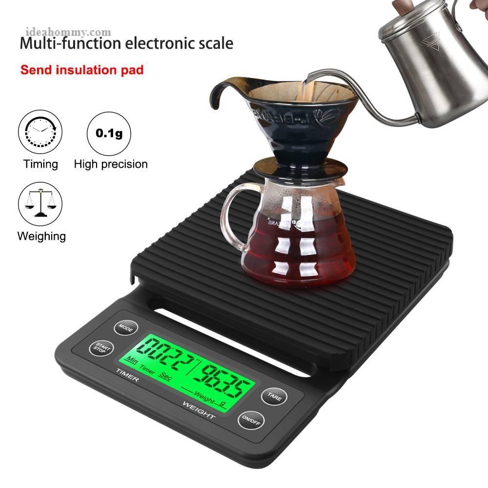 Portable Electronic LCD Coffee Scale with Timer