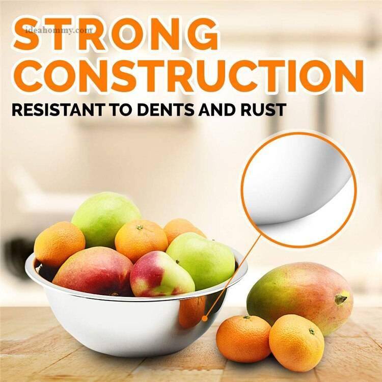 Stainless Steel Mixing Bowls 6 Pcs Set