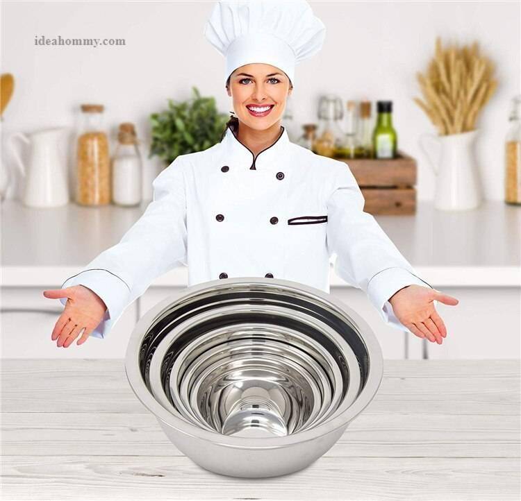 Stainless Steel Mixing Bowls 6 Pcs Set