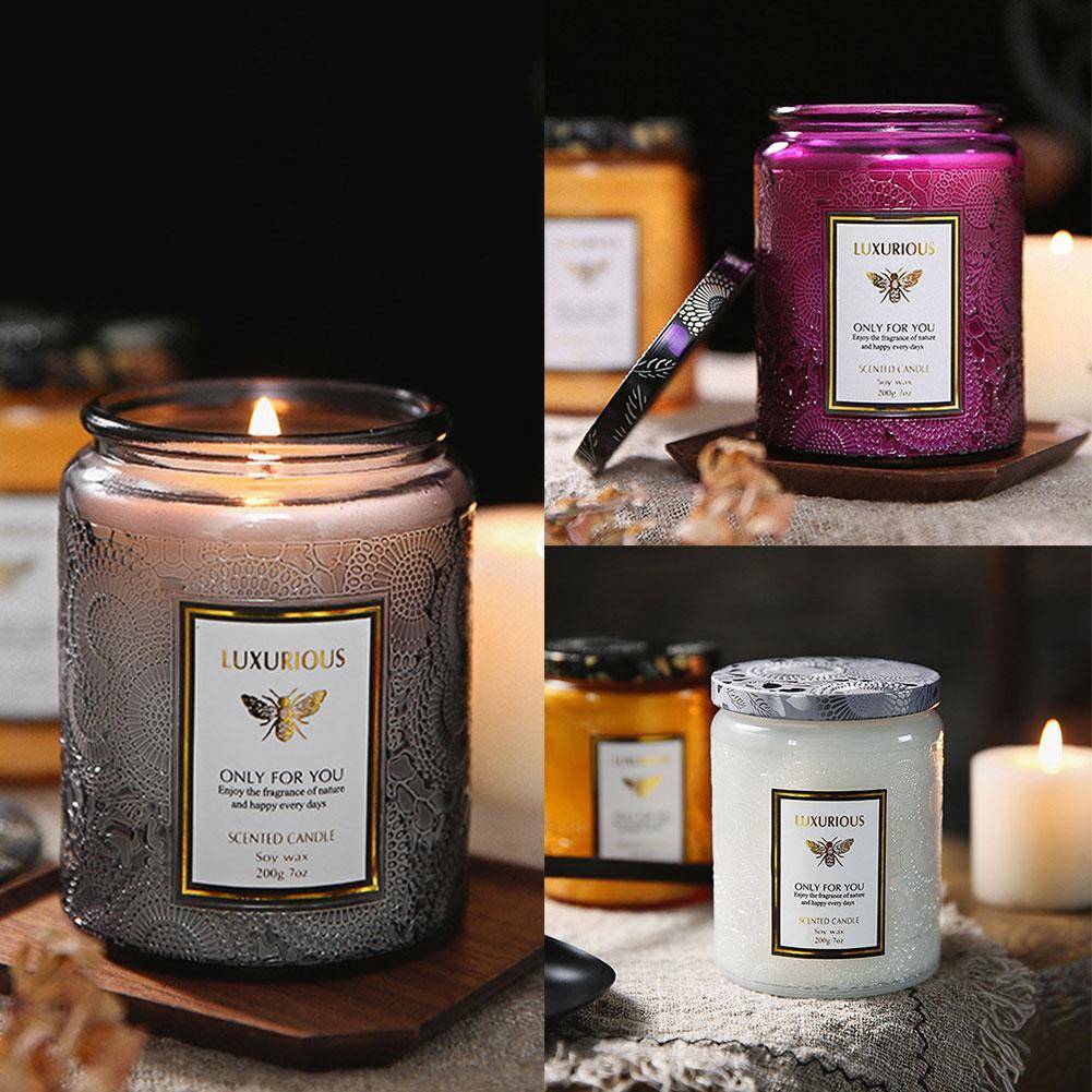 Scented Candles Jar Aromatherapy Candle Soy Wax Natural Lasting Fragrance Smokeless Burning Bath Stress Relief Handmade Gifts Scented Candles Jar Aromatherapy Candle Soy Wax Natural Lasting Fragrance Smokeless Burning Bath Stress Relief Handmade Gifts