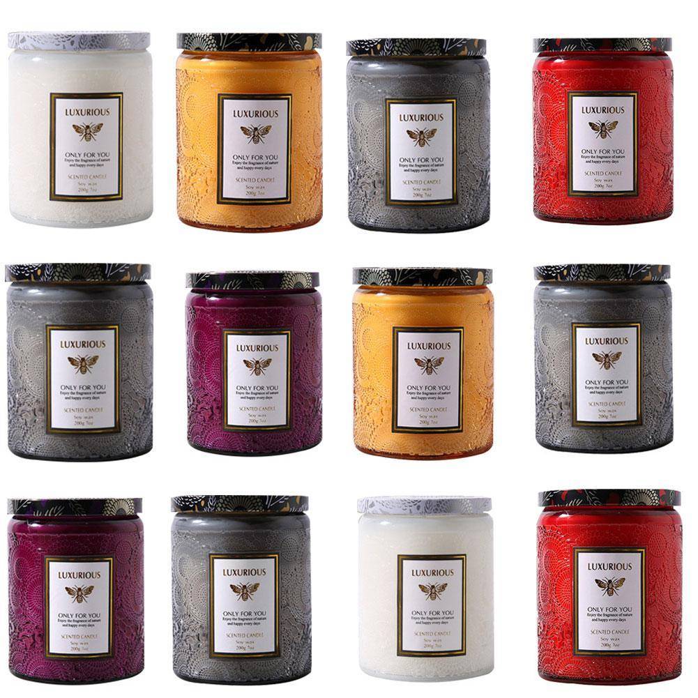 Scented Candles Jar Aromatherapy Candle Soy Wax Natural Lasting Fragrance Smokeless Burning Bath Stress Relief Handmade Gifts Scented Candles Jar Aromatherapy Candle Soy Wax Natural Lasting Fragrance Smokeless Burning Bath Stress Relief Handmade Gifts