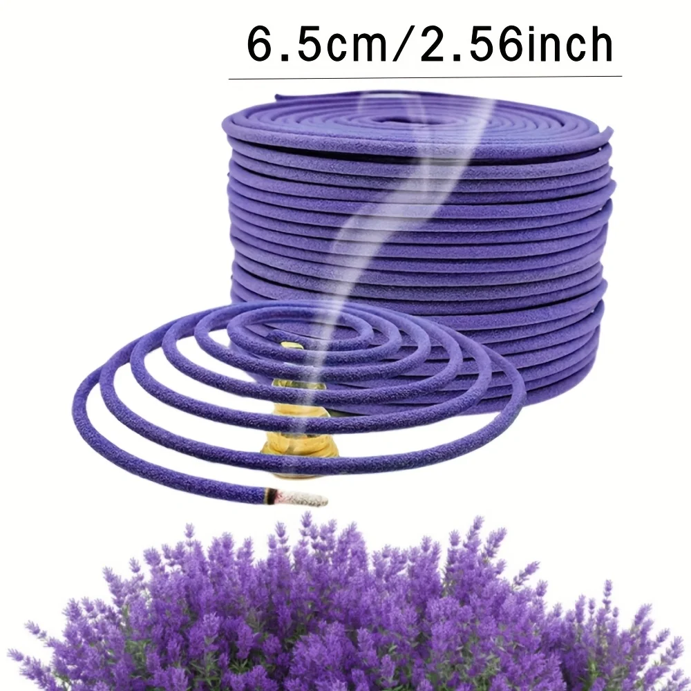 Lavender Lemongrass Aromatherapy Coils Fragrance for Patio, Porch, Poolside, Camping Garden Home Decor, Outdoor Incense Coils