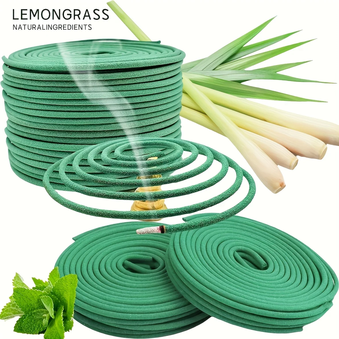 Lavender Lemongrass Aromatherapy Coils Fragrance for Patio, Porch, Poolside, Camping Garden Home Decor, Outdoor Incense Coils