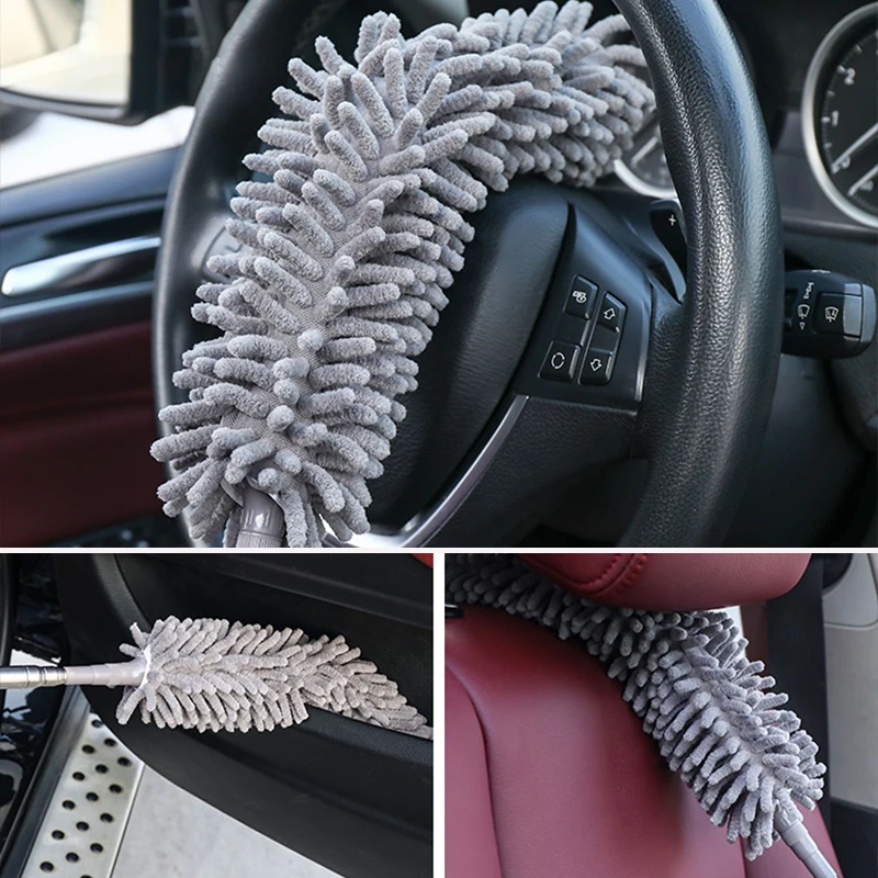 UNTIOR Duster Brush Microfiber Duster Extendable Gap Dust Tools Retractable Car Cleaning Brush Household Ceiling Cleaning Tools