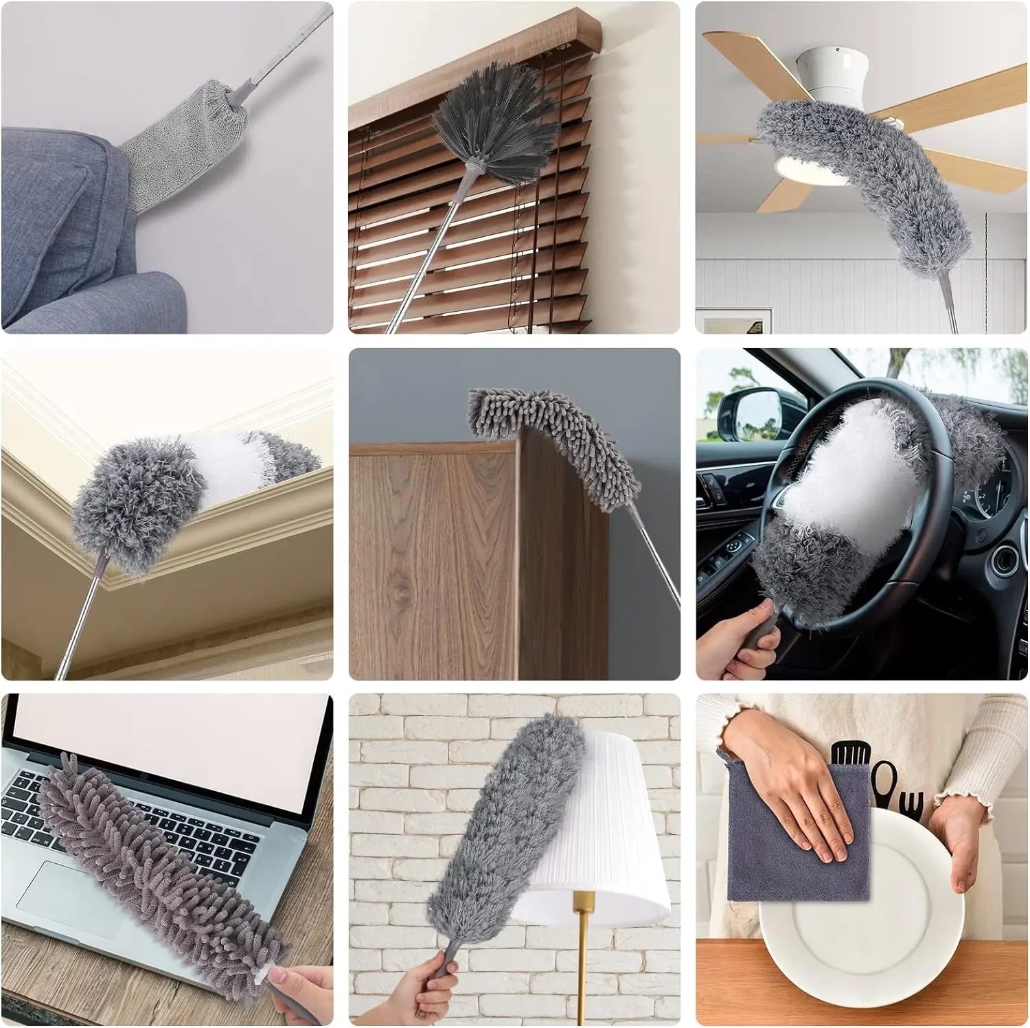 UNTIOR Duster Brush Microfiber Duster Extendable Gap Dust Tools Retractable Car Cleaning Brush Household Ceiling Cleaning Tools UNTIOR Duster Brush Microfiber Duster Extendable Gap Dust Tools Retractable Car Cleaning Brush Household Ceiling Cleaning Tools