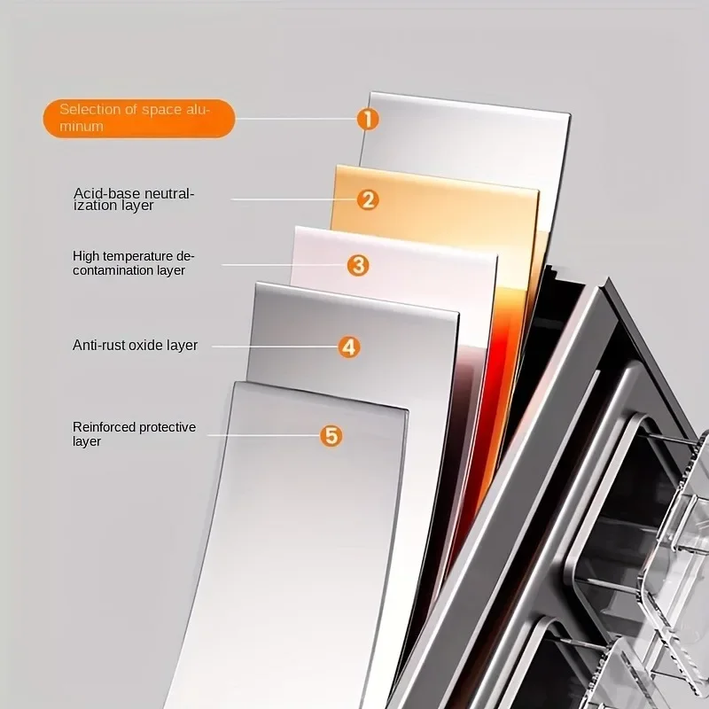 Stainless Steel Kitchen Spice Rack Wall-Mounted Multi-Functional Spice Rack Box Jar Kitchen Storage Home Organizador De Cocina