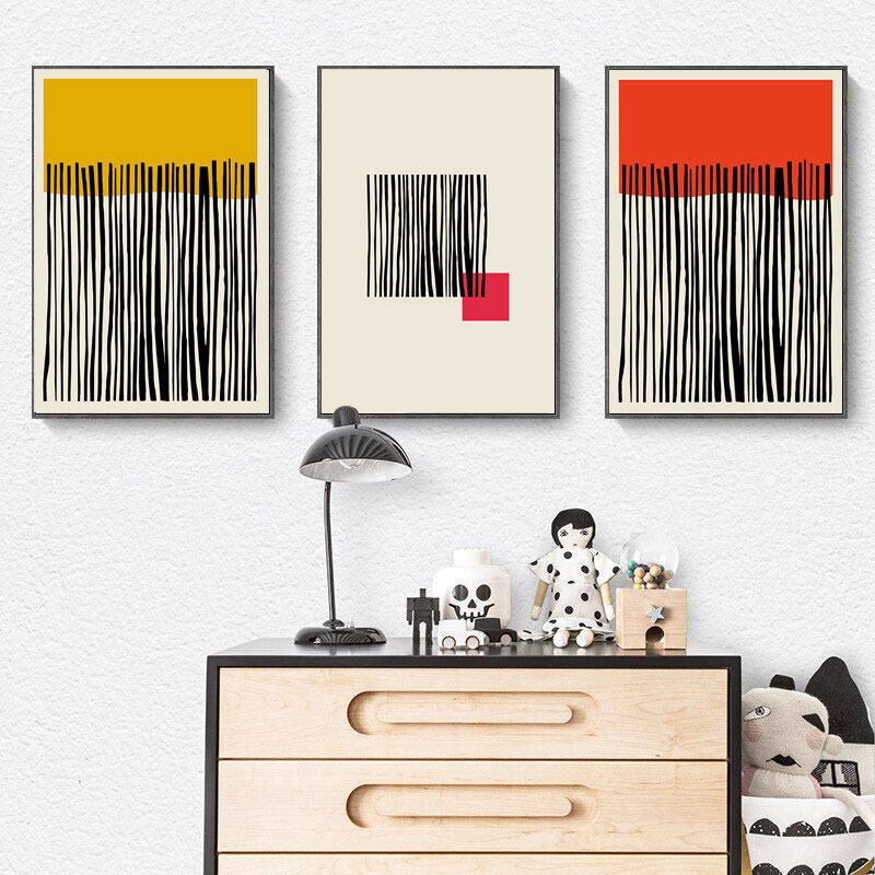 Wall Art Canvas Painting Home Decoration Modern Multicolored Abstract Geomotric Picture Prints Nordic Posters Modern Living Room