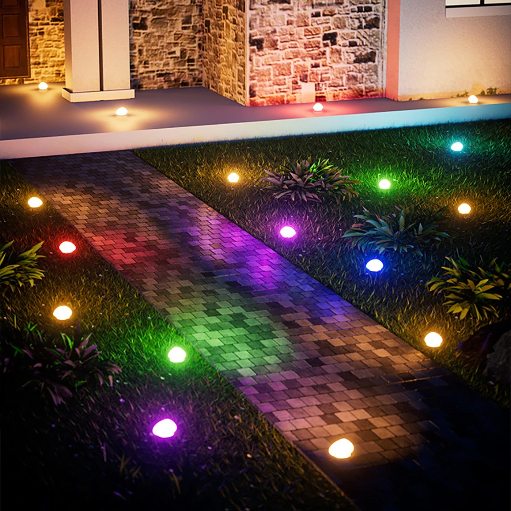 Solar Outdoor Light, Waterproof Pebble Decorative Lamp, for Garden, Courtyards, Terraces, Villas,  Swimming Pools，Hotels, cafes