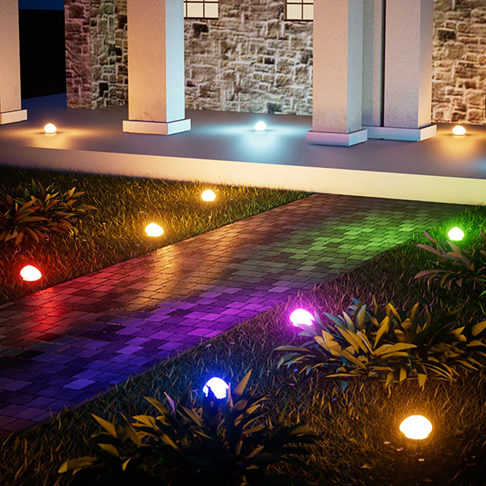 Solar Outdoor Light, Waterproof Pebble Decorative Lamp, for Garden, Courtyards, Terraces, Villas,  Swimming Pools，Hotels, cafes