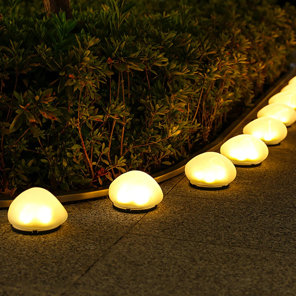 Solar Outdoor Light, Waterproof Pebble Decorative Lamp, for Garden, Courtyards, Terraces, Villas,  Swimming Pools，Hotels, cafes