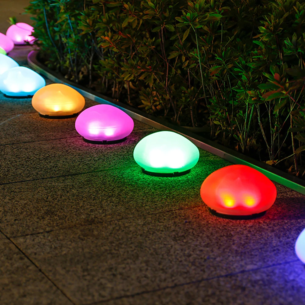 Solar Outdoor Light, Waterproof Pebble Decorative Lamp, for Garden, Courtyards, Terraces, Villas,  Swimming Pools，Hotels, cafes