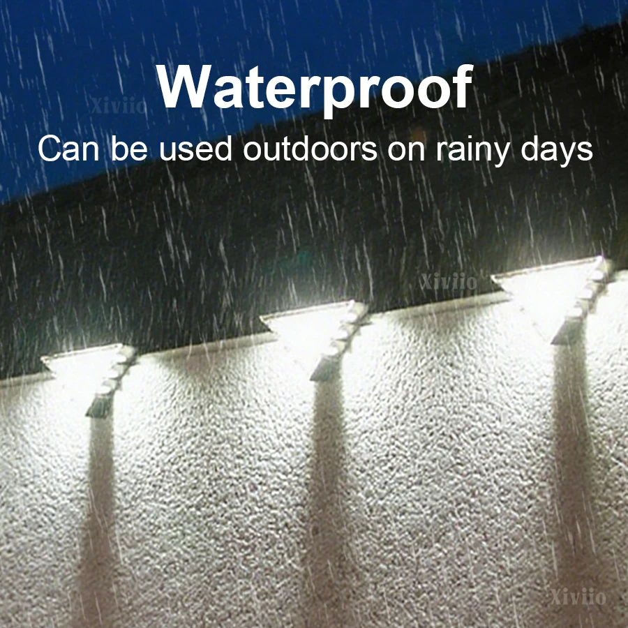 Solar Deck Lights Outdoor Step Fence Lights IP65 Waterproof Solar Lamp for Railing Stairs Pathway Garden Light Decoration Lamp