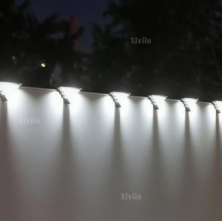 Solar Deck Lights Outdoor Step Fence Lights IP65 Waterproof Solar Lamp for Railing Stairs Pathway Garden Light Decoration Lamp