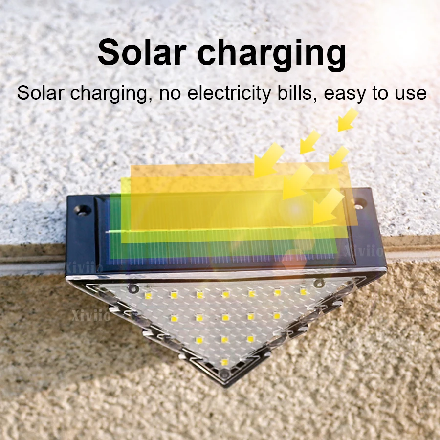 Solar Deck Lights Outdoor Step Fence Lights IP65 Waterproof Solar Lamp for Railing Stairs Pathway Garden Light Decoration Lamp Solar Deck Lights Outdoor Step Fence Lights IP65 Waterproof Solar Lamp for Railing Stairs Pathway Garden Light Decoration Lamp