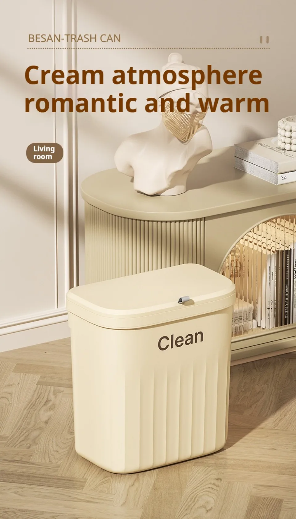 Trash Can Kitchen Wall Mounted Hanging Trash Can With Lid Garbage Can for Cabinet Under Sink Waste Garbage Compost Bin 8.5/12L