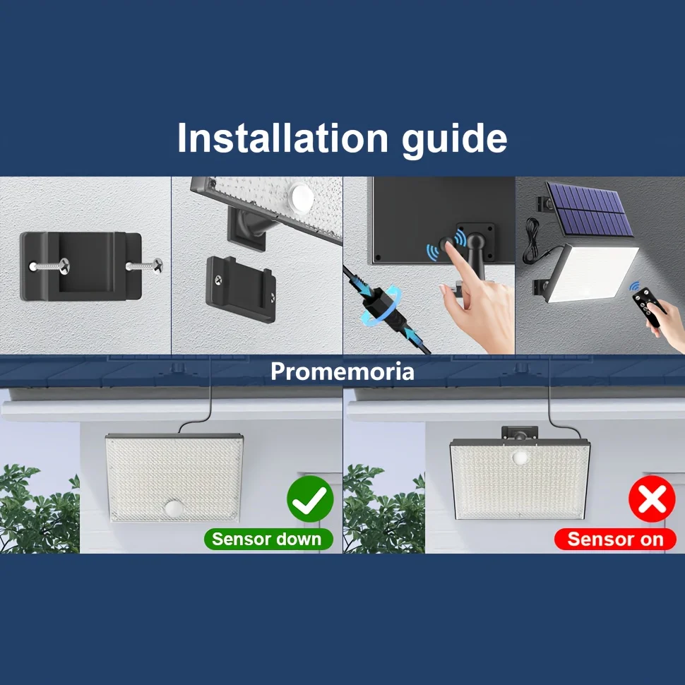 400 LED solar lights outdoor motion sensor safety lights 16.4-foot cable IP65 waterproof floodlight suitable for outdoor 400 LED solar lights outdoor motion sensor safety lights 16.4-foot cable IP65 waterproof floodlight suitable for outdoor