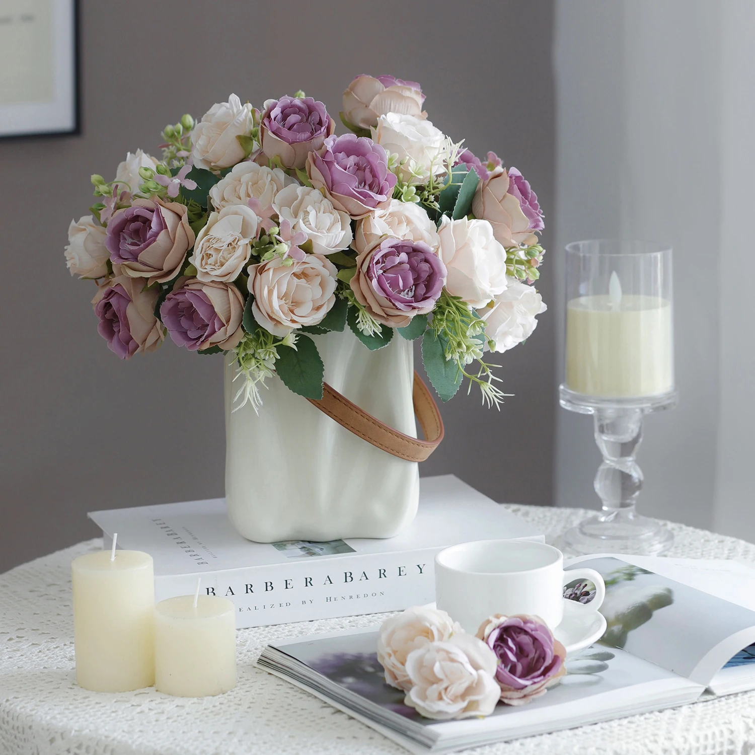 Artificial Peony Flowers Plants Vase for Table Home Room Yard & Garden Decoration Wedding Arrangement Silk Rose Bridal Bouquet Artificial Peony Flowers Plants Vase for Table Home Room Yard & Garden Decoration Wedding Arrangement Silk Rose Bridal Bouquet