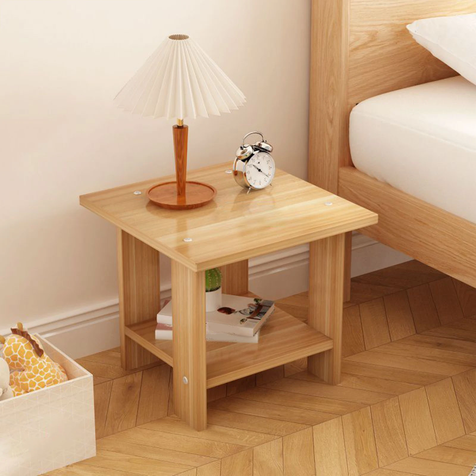 Simple Bedside Table Wooden Double Layers Solid Wood Nightstands Night Table For Table Sofa Side Table Home Furniture Simple Bedside Table Wooden Double Layers Solid Wood Nightstands Night Table For Table Sofa Side Table Home Furniture