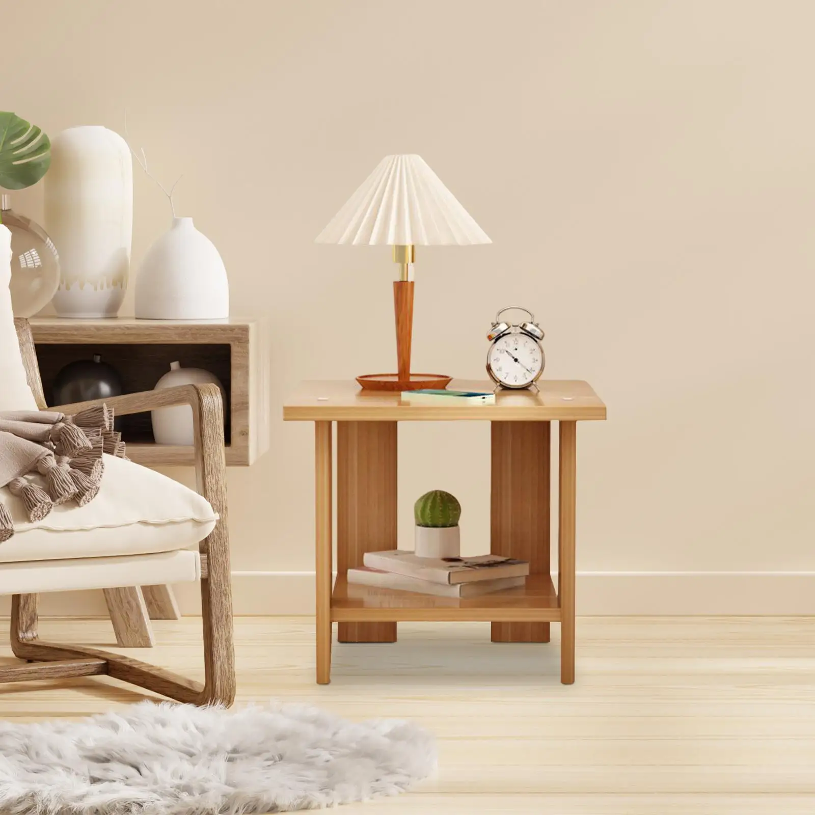 Simple Bedside Table Wooden Double Layers Solid Wood Nightstands Night Table For Table Sofa Side Table Home Furniture Simple Bedside Table Wooden Double Layers Solid Wood Nightstands Night Table For Table Sofa Side Table Home Furniture
