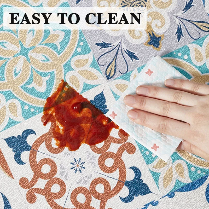 PVC Floor Mat for Kitchen Waterproof Non-slip Carpet Home Decoration Vintage Pattern Long strip Rug Oil-proof Alfombra de cocina PVC Floor Mat for Kitchen Waterproof Non-slip Carpet Home Decoration Vintage Pattern Long strip Rug Oil-proof Alfombra de cocina