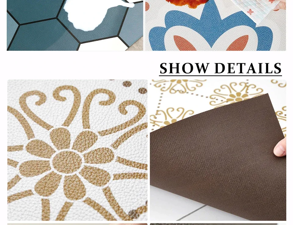 PVC Floor Mat for Kitchen Waterproof Non-slip Carpet Home Decoration Vintage Pattern Long strip Rug Oil-proof Alfombra de cocina PVC Floor Mat for Kitchen Waterproof Non-slip Carpet Home Decoration Vintage Pattern Long strip Rug Oil-proof Alfombra de cocina