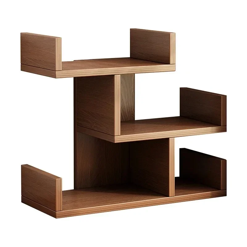 Bookcase Desktop Desk Storage and Storage Rack Household Desk Small Bookshelf Bedroom Office Multi-layer Simple Shelf