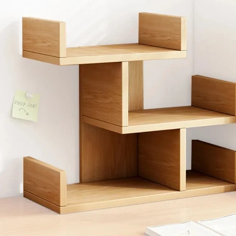 Bookcase Desktop Desk Storage and Storage Rack Household Desk Small Bookshelf Bedroom Office Multi-layer Simple Shelf