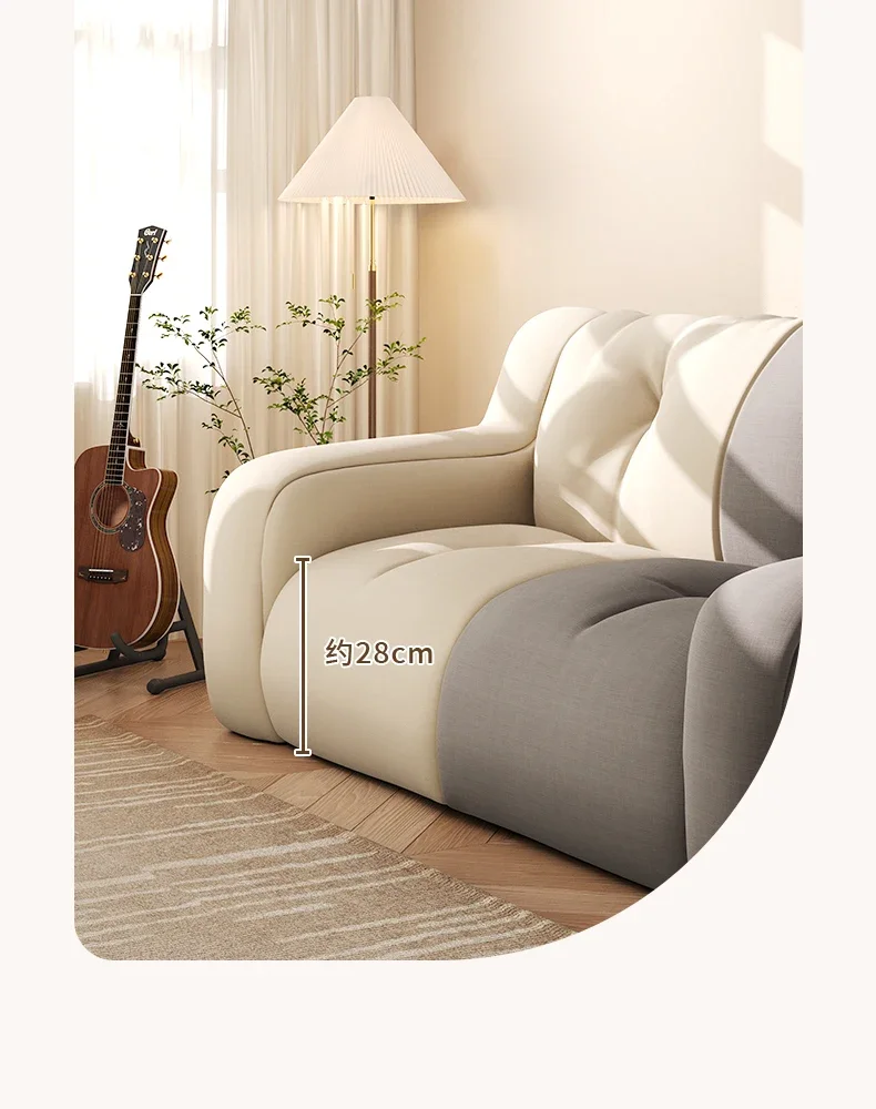 Bedroom Curved Bean Bag Sofa Mid Century Modern Quilted Living Room Sofa Ergonomic Minimalista Salas Muebles Nordic Furniture