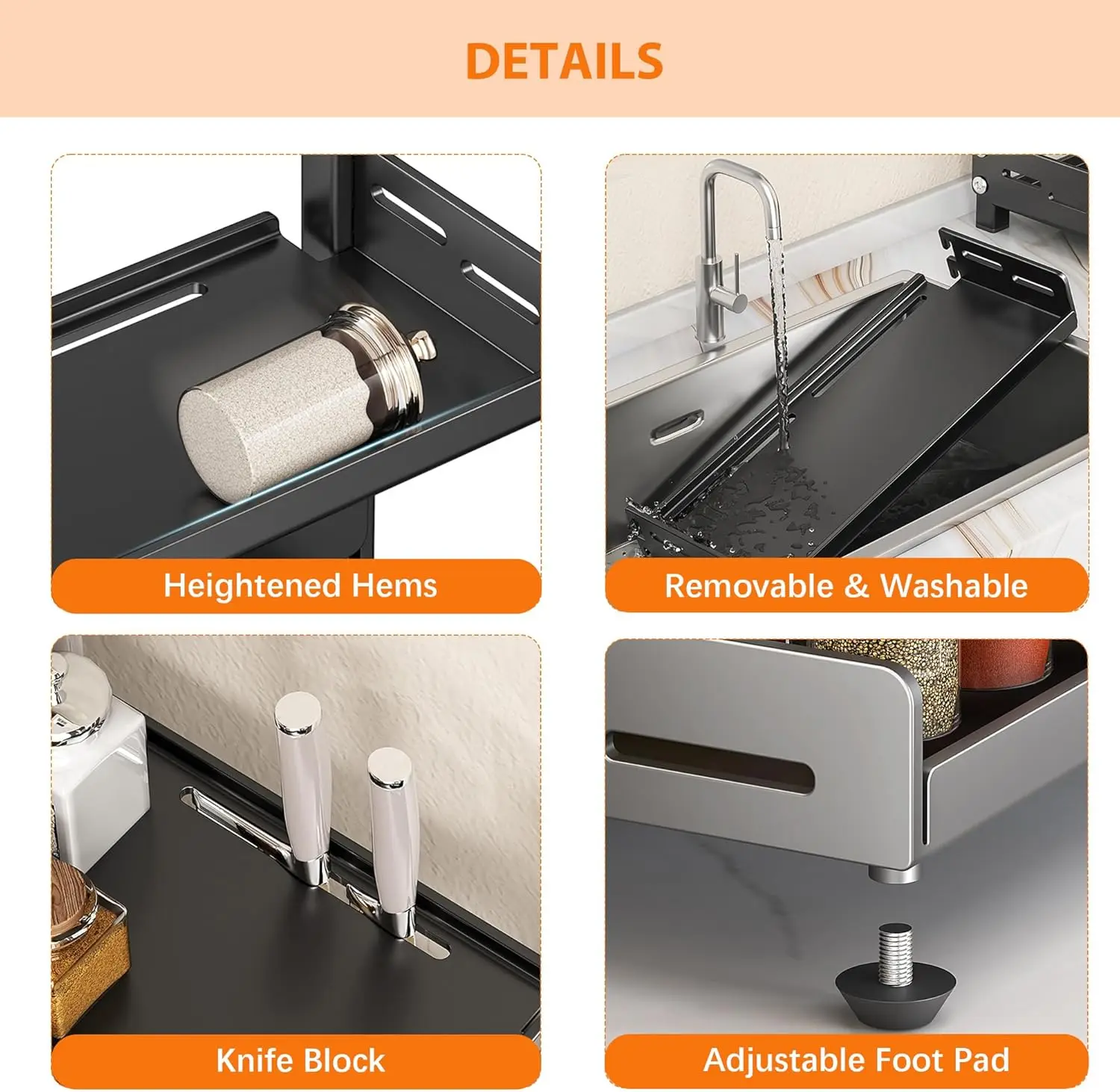 3 Tier Spice Storage Rack for Countertop Adjustable Spice Organization for Cabinet Kitchen Organizer Metal Shelf Black 3 Tier Spice Storage Rack for Countertop Adjustable Spice Organization for Cabinet Kitchen Organizer Metal Shelf Black